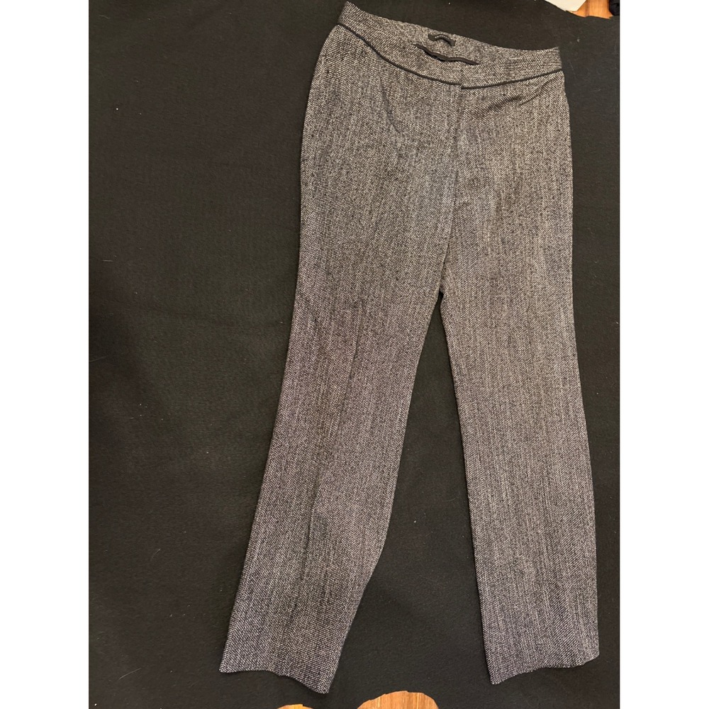 Semantiks Dress Pants Womens 4P Black White Excellent Herringbone Straight Leg